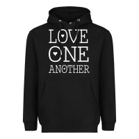 Black love one another jesus quote christian t shirt Heavyweight Hoodie - linhVisuals