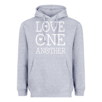 Heather Grey love one another jesus quote christian t shirt Heavyweight Hoodie - linhVisuals