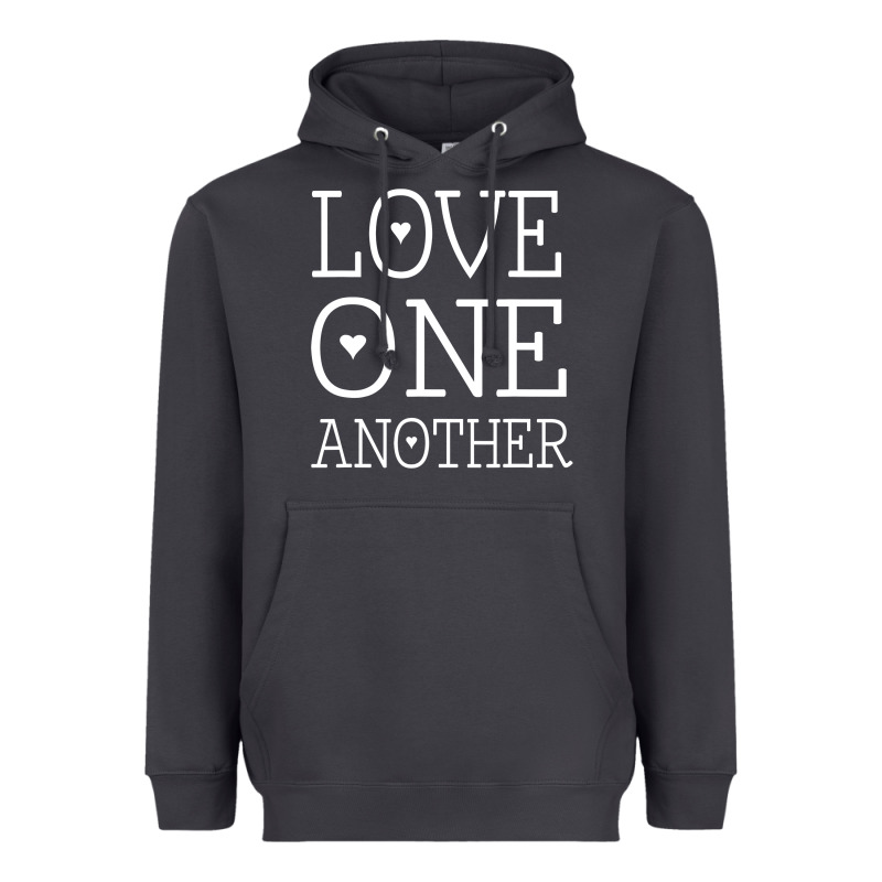 Love One Another Jesus Quote Christian T Shirt Heavyweight Hoodie by linhVisuals | Teevron