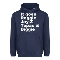 Navy it goes reggie jay Heavyweight Hoodie - linhVisuals