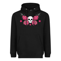 Black butterfly skull Heavyweight Hoodie - linhVisuals