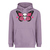 Lavender butterfly skull Heavyweight Hoodie - linhVisuals