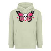 Matcha butterfly skull Heavyweight Hoodie - linhVisuals