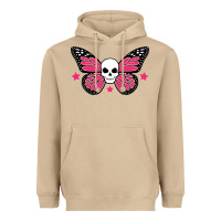Mushroom butterfly skull Heavyweight Hoodie - linhVisuals