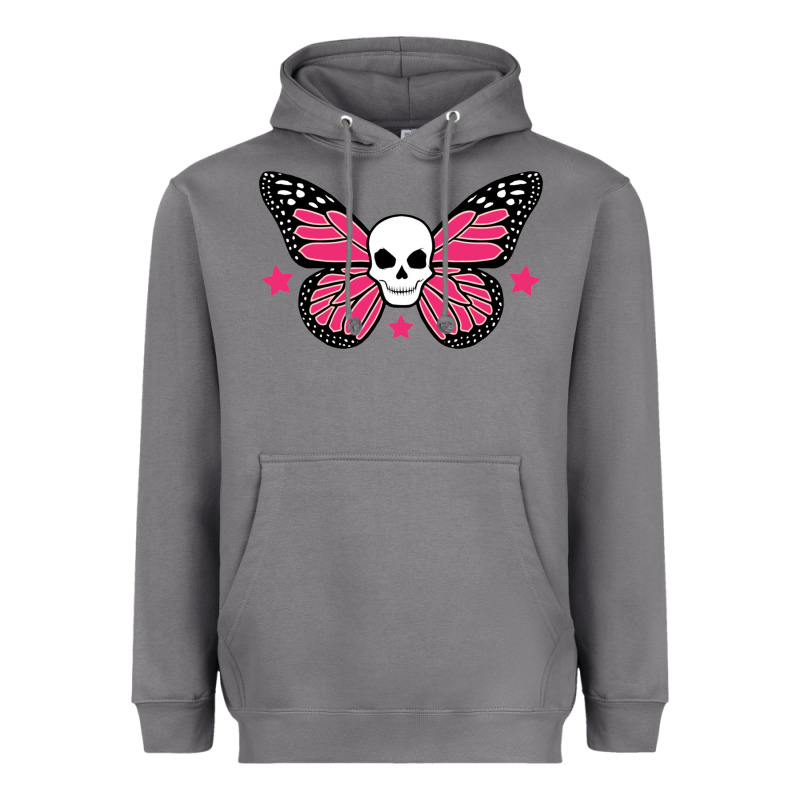 Butterfly Skull Heavyweight Hoodie by linhVisuals | Teevron