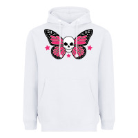 White butterfly skull Heavyweight Hoodie - linhVisuals