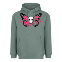 Sage butterfly skull Heavyweight Hoodie - linhVisuals