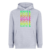 Heather Grey edm rave shirt  boots and cats gift Heavyweight Hoodie - linhVisuals