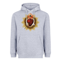 Heather Grey sacred heart of jesus catholic devotion t shirt Heavyweight Hoodie - linhVisuals