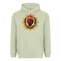 Matcha sacred heart of jesus catholic devotion t shirt Heavyweight Hoodie - linhVisuals