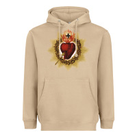 Mushroom sacred heart of jesus catholic devotion t shirt Heavyweight Hoodie - linhVisuals