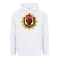 White sacred heart of jesus catholic devotion t shirt Heavyweight Hoodie - linhVisuals