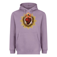 Lavender sacred heart of jesus catholic devotion t shirt Heavyweight Hoodie - linhVisuals