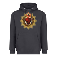 Smoke sacred heart of jesus catholic devotion t shirt Heavyweight Hoodie - linhVisuals