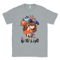 Heather Grey Be the light Classic Tee - CowGirlArtShop