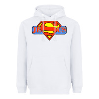 White tshirt my superhero is jesus, faith love god shirt t shirt Heavyweight Hoodie - linhVisuals
