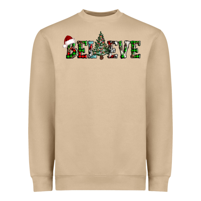 Believe Christmas Tree Heavyweight Sweatshirt by AdoDesignShop | Teevron