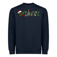 Navy believe Christmas tree Heavyweight Sweatshirt - AdoDesignShop