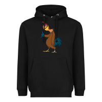 Black Chicken Joe is a Vibe Heavyweight Hoodie - linhVisuals
