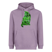 Lavender funny cannabis & cat lover marijuana weed smoker art t shirt Heavyweight Hoodie - linhVisuals