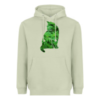 Matcha funny cannabis & cat lover marijuana weed smoker art t shirt Heavyweight Hoodie - linhVisuals