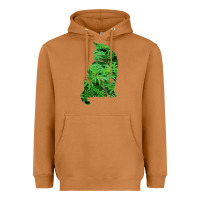 Meerkat funny cannabis & cat lover marijuana weed smoker art t shirt Heavyweight Hoodie - linhVisuals