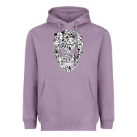 Lavender funny pitbull skull dog skeleton halloween t shirt Heavyweight Hoodie - linhVisuals