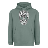 Sage funny pitbull skull dog skeleton halloween t shirt Heavyweight Hoodie - linhVisuals