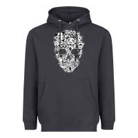 Funny Pitbull Skull Dog Skeleton Halloween T Shirt Heavyweight Hoodie | Teevron