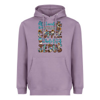 Lavender all i need is a little bit of coffee and o whole lot of jesus Heavyweight Hoodie - JahusDesignShop