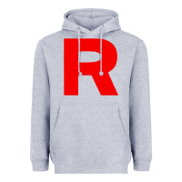 Heather Grey team rocket Heavyweight Hoodie - linhVisuals