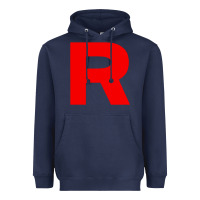 Navy team rocket Heavyweight Hoodie - linhVisuals