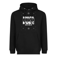 Black soulful house music deep house edm premium t shirt Heavyweight Hoodie - linhVisuals