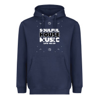 Navy soulful house music deep house edm premium t shirt Heavyweight Hoodie - linhVisuals