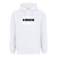 White soulful house music deep house edm premium t shirt Heavyweight Hoodie - linhVisuals