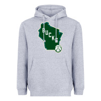 Heather Grey bucks Heavyweight Hoodie - linhVisuals
