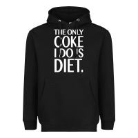 Black the only coke i do is diet Heavyweight Hoodie - linhVisuals