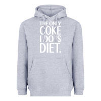 Heather Grey the only coke i do is diet Heavyweight Hoodie - linhVisuals