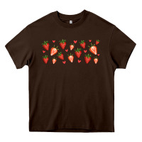 Chocolate Brown strawberry Heavy Core Tee - Jasminsmagicworld