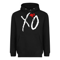 Black xo Heavyweight Hoodie - linhVisuals