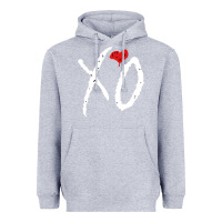 Heather Grey xo Heavyweight Hoodie - linhVisuals
