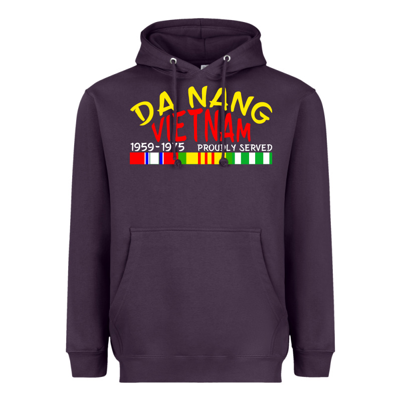 Da Nang Vietnam War Veteran Military Heavyweight Hoodie by linhVisuals | Teevron