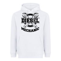 White diesel mechanic Heavyweight Hoodie - linhVisuals