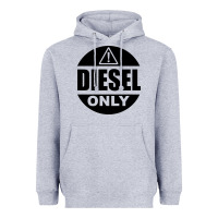 Heather Grey Diesel Only Heavyweight Hoodie - linhVisuals