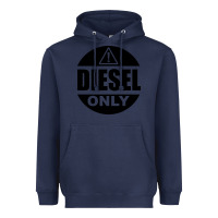 Navy Diesel Only Heavyweight Hoodie - linhVisuals
