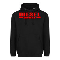 Black Diesel Power Heavyweight Hoodie - linhVisuals