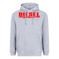 Heather Grey Diesel Power Heavyweight Hoodie - linhVisuals