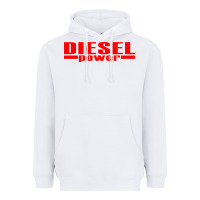 White Diesel Power Heavyweight Hoodie - linhVisuals