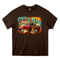 Chocolate Brown cinco de mayo truck Heavy Core Tee - CowGirlArtShop