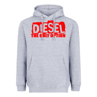 Heather Grey Diesel The Only Option Heavyweight Hoodie - linhVisuals